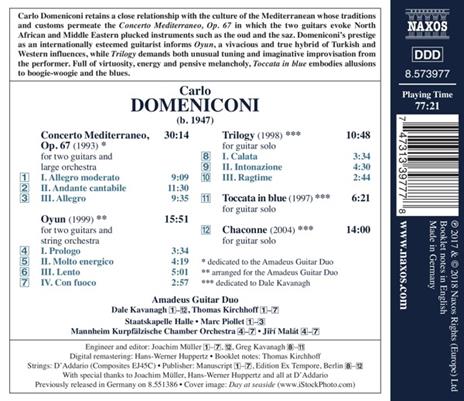 Concerto Mediterraneo op.67 - Oyun - Trilo - Toccata in Blue - CD Audio di Carlo Domeniconi,Amadeus Guitar Duo - 2