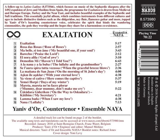 Exaltation - CD Audio di Yaniv D'Or,Ensemble NAYA - 2