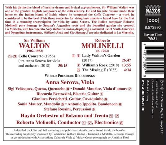 Cello Concerto - Viola Concerto - CD Audio di William Walton,Anna Serova - 2