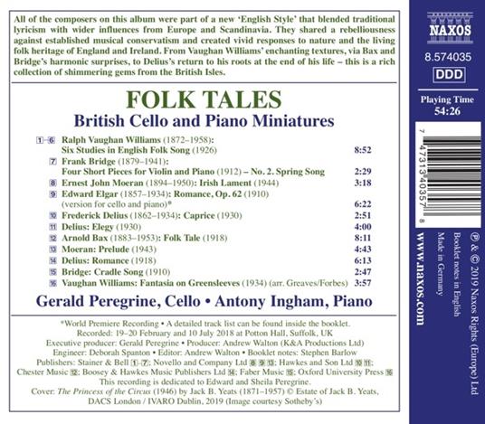 Folk Tales. Miniature di compositori inglesi - CD Audio - 2