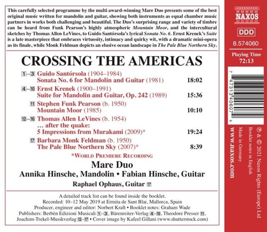 Crossing The Americas - CD Audio di Mare Duo - 2