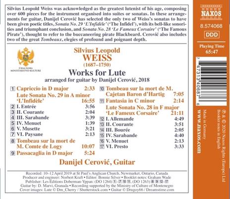Works For Lute Arranged For Guitar - CD Audio di Sylvius Leopold Weiss - 2