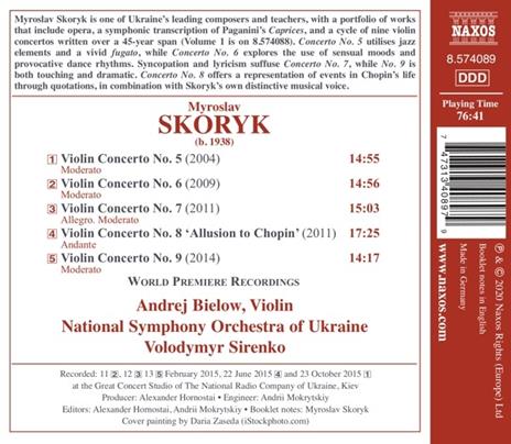 Concerti Per Violino, Vol.2 - CD Audio di Myroslav Skoryk - 3