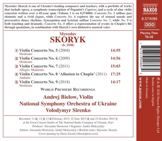 Concerti Per Violino, Vol.2 - CD Audio di Myroslav Skoryk - 3