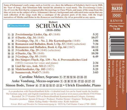 Lieder vol.10 - CD Audio di Robert Schumann - 2