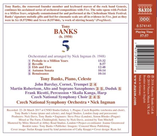 Five - CD Audio di Tony Banks - 2