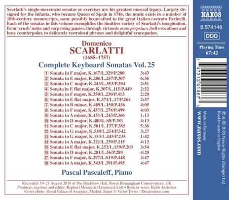 Sonate per tastiera vol.25 - CD Audio di Domenico Scarlatti - 2
