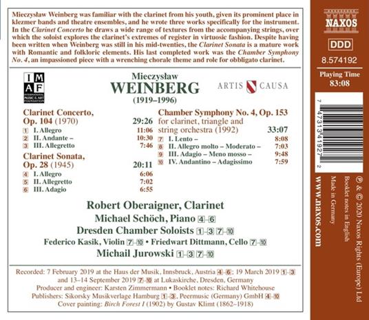 Clarinet Music - CD Audio di Mieczyslaw Weinberg - 2