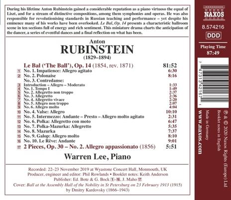 Le Bal - CD Audio di Anton Rubinstein - 2