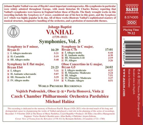 Sinfonie complete vol.5 - CD Audio di Johann Baptist Vanhal - 2