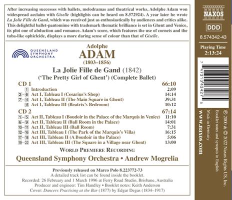 La Jolie Fille de Gand - CD Audio di Adolphe Adam,Queensland Symphony Orchestra - 2