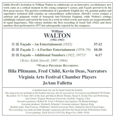 The Complete Façades - CD Audio di William Walton,Hila Plitmann - 2