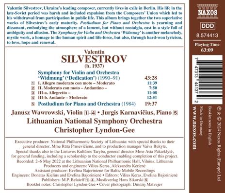 Symphony For Violin And Orchestra - CD Audio di Valentin Silvestrov,Janusz Wawrowski - 2
