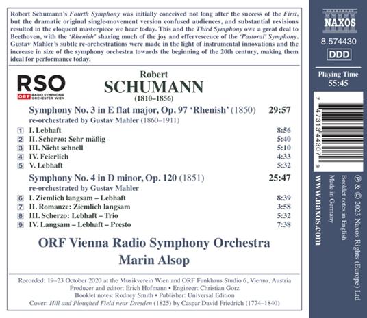 Symphony No.3 - CD Audio di Robert Schumann,ORF Symphony Orchestra - 2