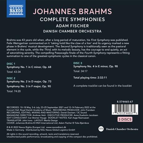 Complete Symphonies - CD Audio di Johannes Brahms,Adam Fischer - 2