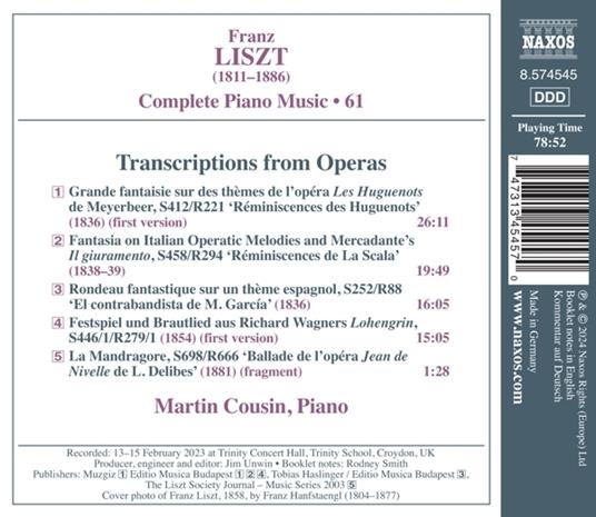 Complete Piano Music Vol.61 - CD Audio di Franz Liszt - 2
