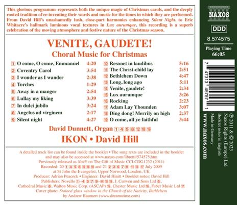 Venite, Gaudete! Choral Music For Christmas - CD Audio di David Hill,Ikon - 2