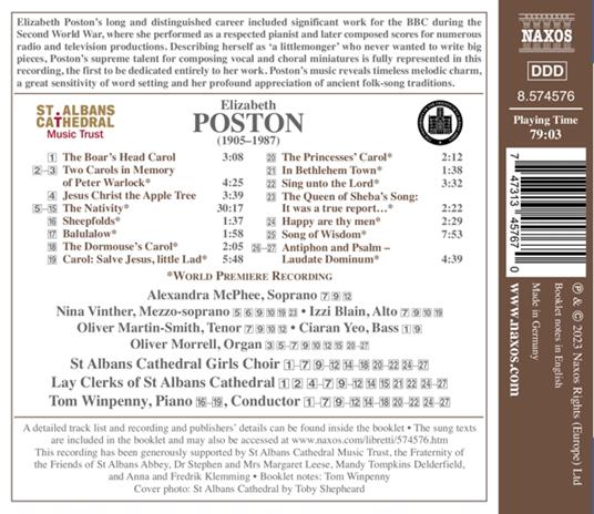 Carols And Anthems - CD Audio di Elizabeth Poston - 2