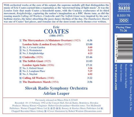 London Suite - CD Audio di Eric Coates,Slovak Radio Symphony Orchestra - 2