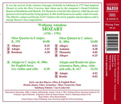 Oboe Quartet & Quintet - CD Audio di Wolfgang Amadeus Mozart - 2