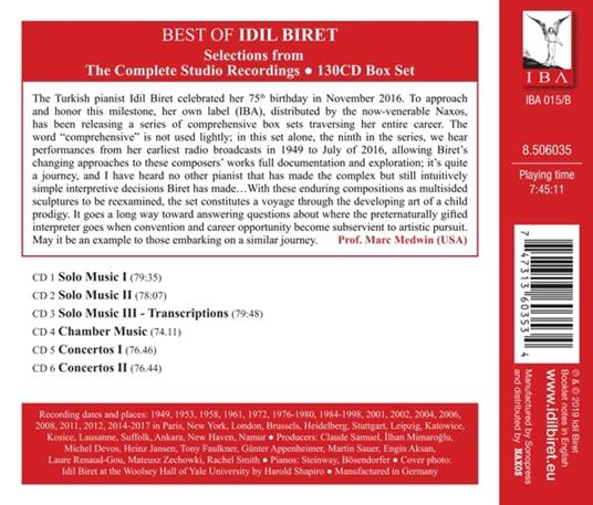 The Best of Idil Biret - CD Audio di Idil Biret - 2