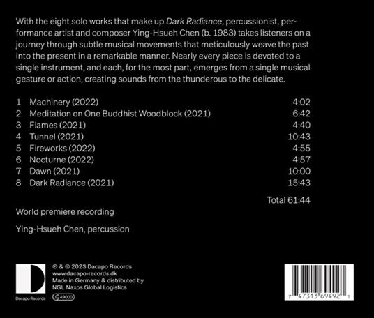 Dark Radiance - CD Audio di Ying-Hsueh Chen - 2