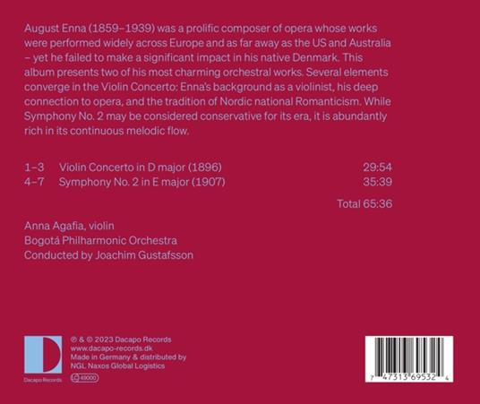 Violin Concerto Symphony No. 2 - CD Audio di August Enna - 2