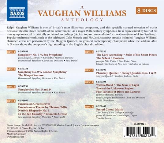Anthology - CD Audio di Ralph Vaughan Williams - 2