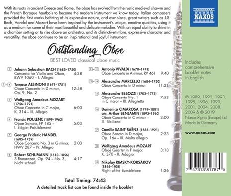 Outstanding Oboe. La musica classica per oboe - CD Audio - 2