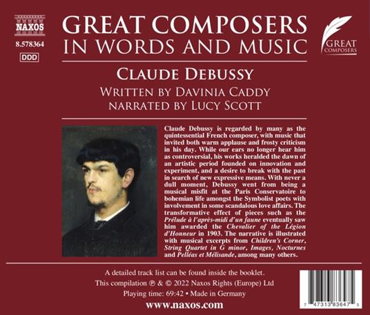 Great Composers in Words and Music - CD Audio di Claude Debussy - 2