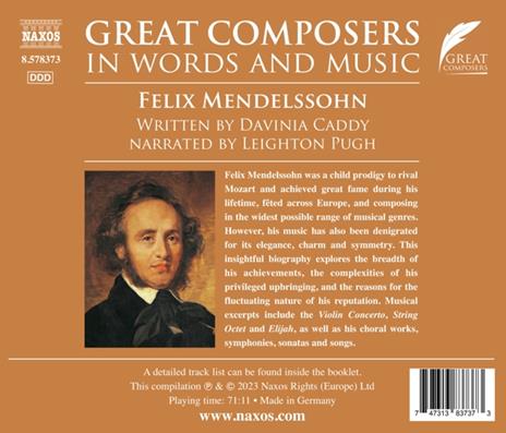 Great Composers In Words And Music - CD Audio di Felix Mendelssohn-Bartholdy - 2