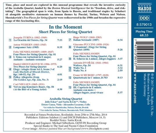 In the Moment. Short Pieces for String - CD Audio di Arabella Quartet - 2