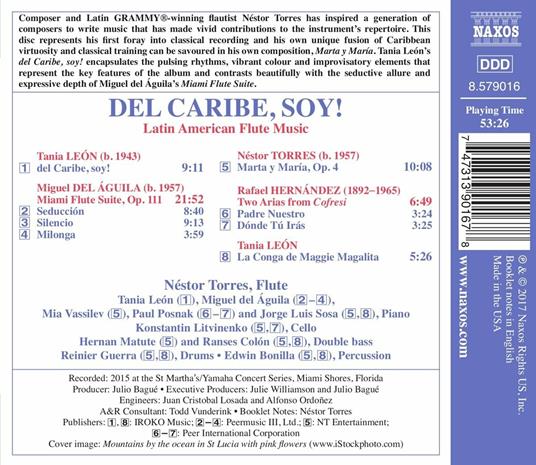Del Caribe, Soy! Musica per flauto latinoamericana - CD Audio di Nestor Torres - 2