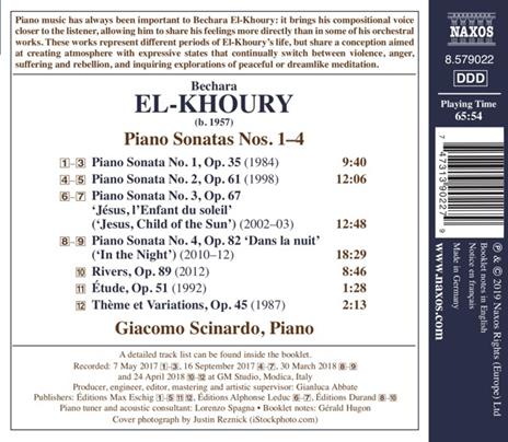 Sonate per Pianoforte Nn.1-4 - Rivers Op.89 - Étude Op.51 - Thème Et Variations - CD Audio di Bechara El-Khoury - 2