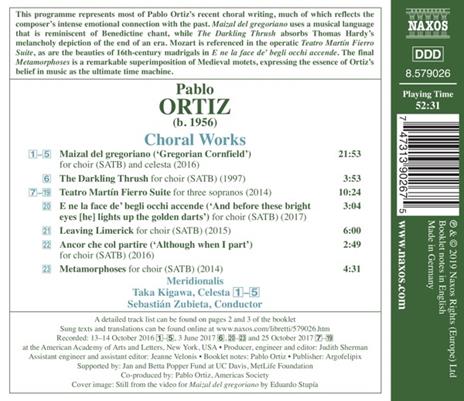 Opere corali - CD Audio di Pablo Ortiz - 2
