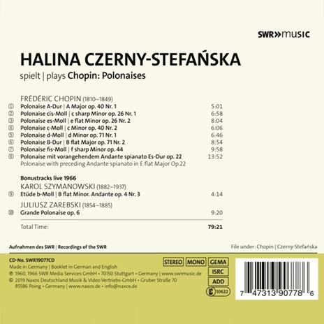 Polacche - CD Audio di Frederic Chopin,Halina Czerny Stefanska - 2