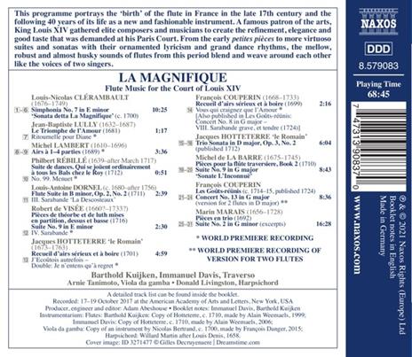 La Magnifique. Flute Music for the Court of Louis XIV - CD Audio di Barthold Kuijken - 2