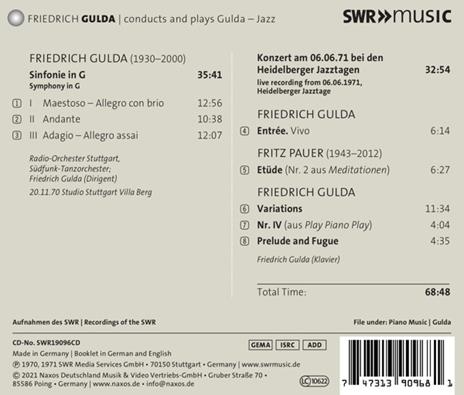Sinfonie In G - CD Audio di Friedrich Gulda - 2