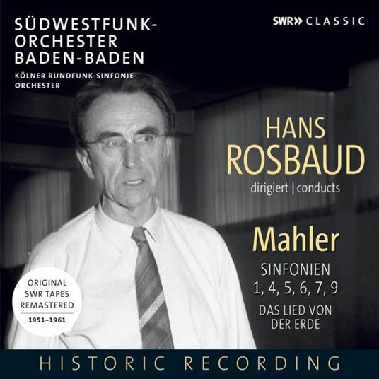 Sinfonie n.1, n.4, n.5, n.6, n.7, n.9 - CD Audio di Gustav Mahler,Hans Rosbaud