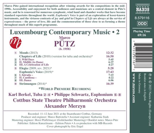 Luxembourg Contemporary Music Vol.2 - CD Audio di Marco Pütz - 2