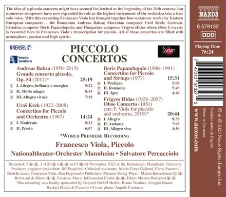 Piccolo Concertos - CD Audio di Francesco Viola - 2