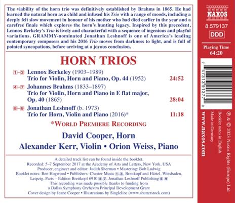Horn Trios - CD Audio di Lennox Berkeley - 2