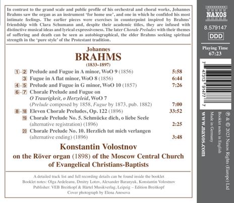 Samtliche Orgelwerke - CD Audio di Johannes Brahms - 2