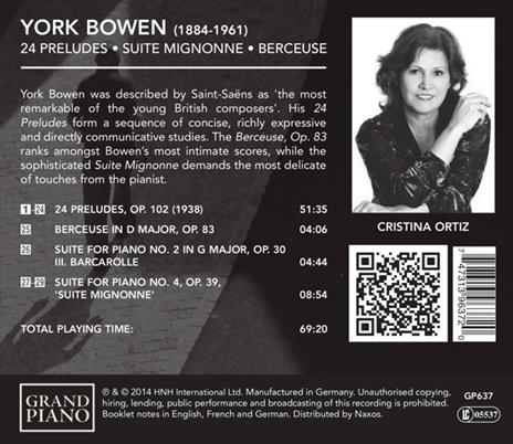 Opere per pianoforte - CD Audio di Edwin York Bowen - 2