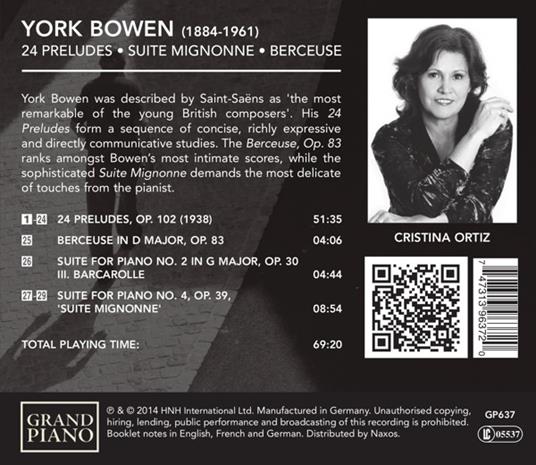 Opere per pianoforte - CD Audio di Edwin York Bowen - 2