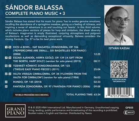 Musica completa per pianoforte vol.3 - CD Audio di Sandor Balassa,István Kassai - 2