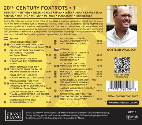 20th Century Foxtrots vol.1: Austria and Czechia - CD Audio di Gottlieb Wallisch - 2