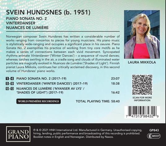 Piano Sonata n.2 - Vinterdanser - Nuances - CD Audio di Laura Mikkola,Svein Hundsnes - 2