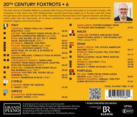 20th Century Foxtrots 6 - Southern Europe - CD Audio di Gottlieb Wallisch - 2