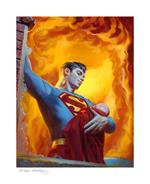 DC Comics Art Print Saving Grace: A Hero''s Rescue 46 X 56 Cm - Unframed Sideshow Collectibles